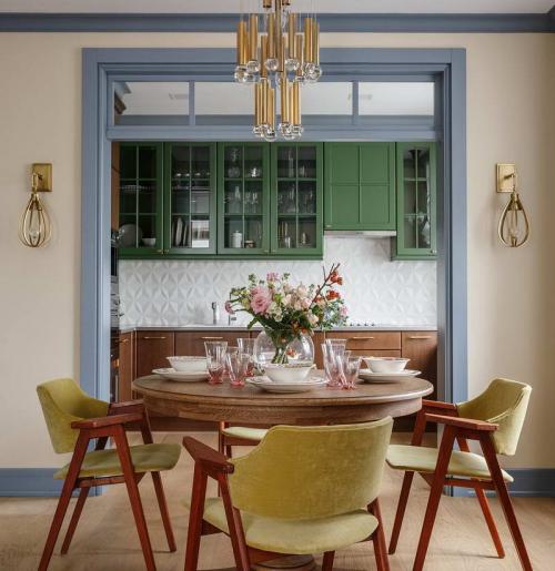 Акцентная стена в интерьере кухни. Виды обоев для кухни 08 Акцентная стена в интерьере кухни. Виды обоев для кухни 08