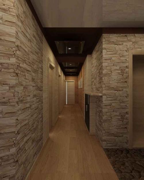 В каких помещениях лучше использовать каменные обои. Разные виды обоев для коридора