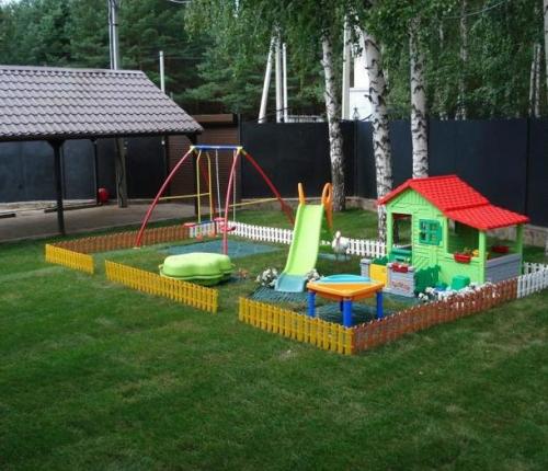 Как обустроить удобную зону для игр и творчества в детском домике на даче. №2. Выбор места для детской площадки на даче