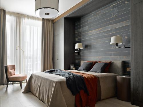 Как создать эффектный дизайн с помощью каменных обоев своими руками 07