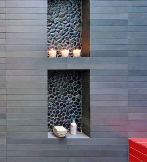 Каковы преимущества использования морской гальки в дизайне интерьера. Морская галька в интерьере ванной комнаты