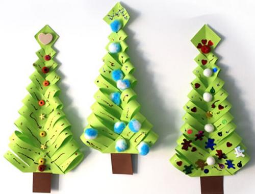 Поделка в детский сад новогодняя елка. Елка на Новый год 2023 из бумаги