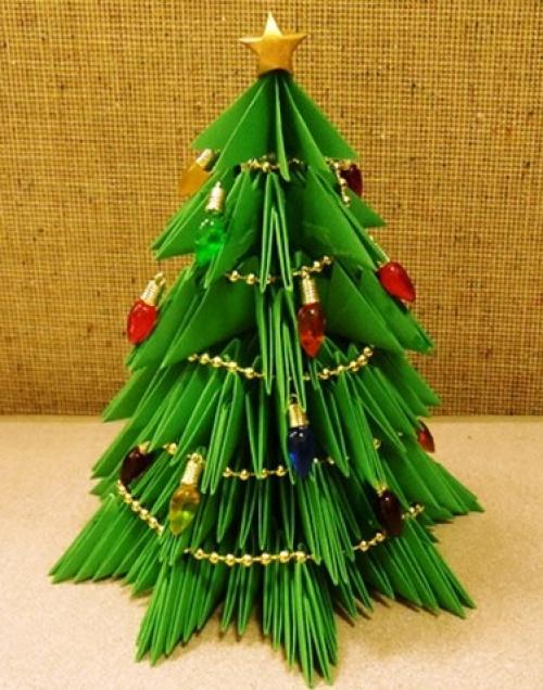 Поделка в детский сад новогодняя елка. Елка на Новый год 2023 из бумаги