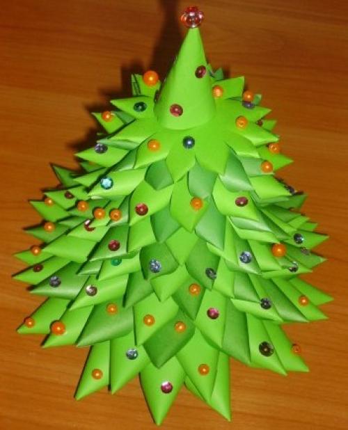Поделка в детский сад новогодняя елка. Елка на Новый год 2023 из бумаги
