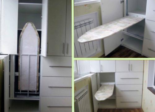 Разновидности встроенных гладильных досок. Разновидности встраиваемых гладильных девайсов