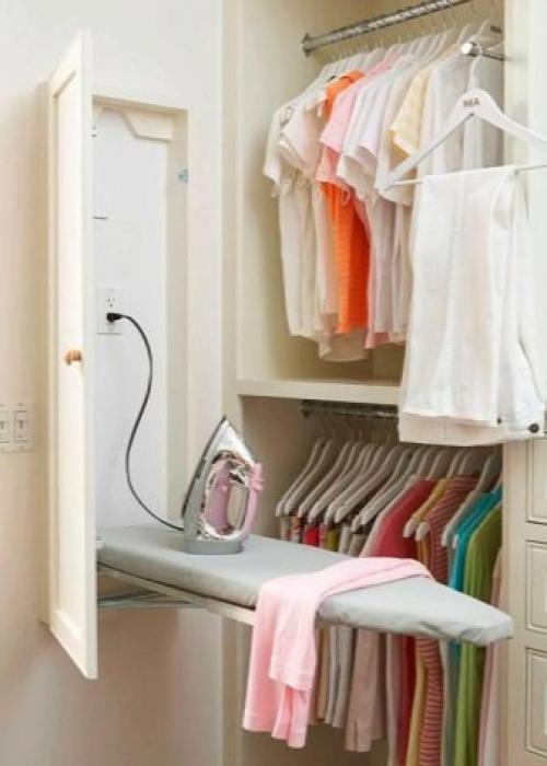 Разновидности встроенных гладильных досок. Разновидности встраиваемых гладильных девайсов 04