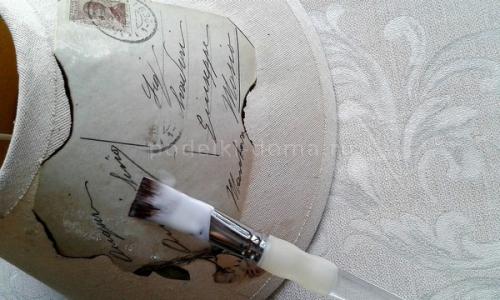 Реставрация и декупаж абажура. Декупаж абажура настольной лампы