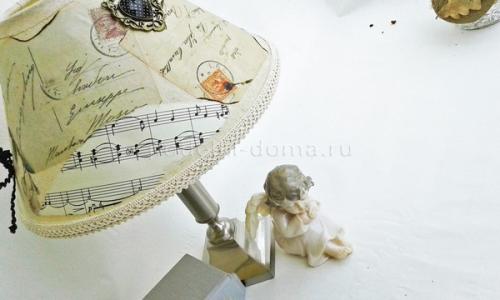 Реставрация и декупаж абажура. Декупаж абажура настольной лампы