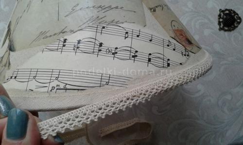Реставрация и декупаж абажура. Декупаж абажура настольной лампы