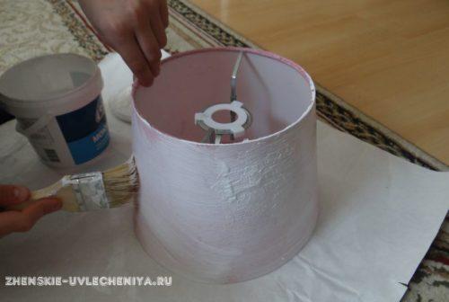 Как преобразить старый абажур при помощи реставрации и декупажа 22