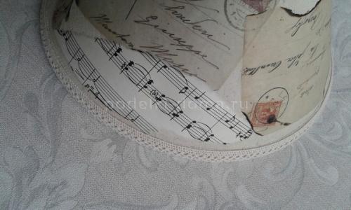 Реставрация и декупаж абажура. Декупаж абажура настольной лампы