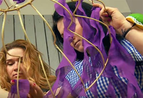 Какие материалы и инструменты понадобятся для декорирования торшера. Прозрачная ткань