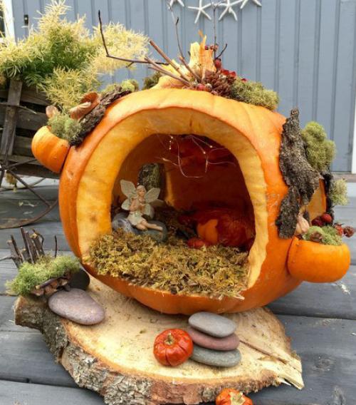 Поделки из зеленой тыквы. Осенние поделки из тыквы: идеи для выставки в садик и школу