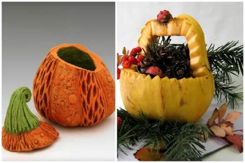 Как сделать украшение из тыквы. Оригинальные идеи поделок из тыквы