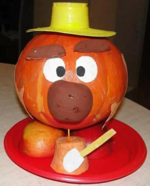 Поделки из зеленой тыквы. Осенние поделки из тыквы: идеи для выставки в садик и школу