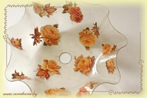 Каким образом придать абажуру необычный вид с помощью техники декупажа. Част.  Обратный декупаж абажура из оргстекла