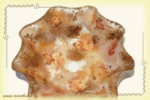 Каким образом придать абажуру необычный вид с помощью техники декупажа. Част.  Обратный декупаж абажура из оргстекла