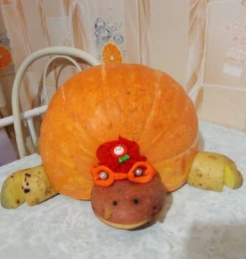Экибана из тыквы на осенний праздник. Поделки из тыквы на тему «Осень» своими руками