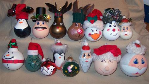 Необычные новогодние поделки своими руками. Делаем новогодние игрушки из лампочек