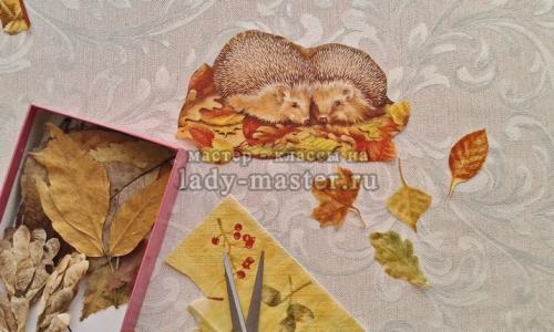 Как использовать технику декупажа при создании уникального абажура. Абажур в технике декупаж «Осень»