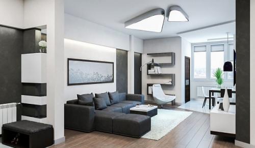 Современный интерьер однокомнатной квартиры: как сделать пространство стильным и функциональным 07