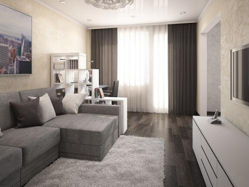 Современный интерьер однокомнатной квартиры: как сделать пространство стильным и функциональным 02