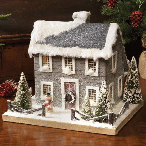 Новогодний домик поделка в детский сад. Из чего можно сделать новогодний домик