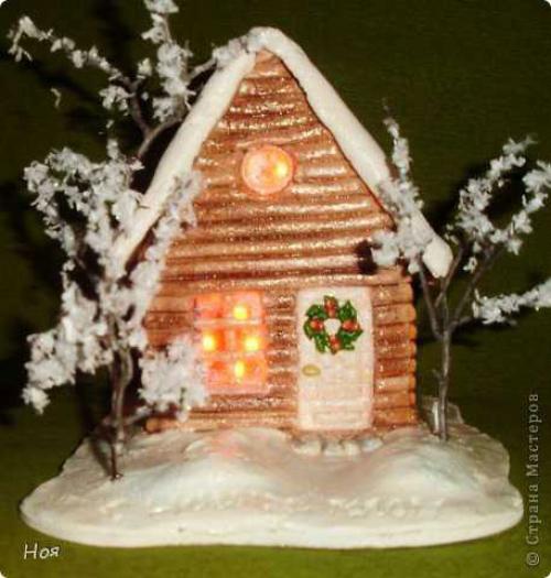 Новогодний домик поделка в детский сад. Из чего можно сделать новогодний домик