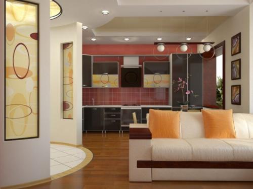 Как создать стильный и функциональный интерьер при объединении комнаты и кухни 06