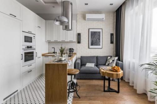 Идеальный дизайн комнаты студии с кухней: современные тенденции и решения 16 Идеальный дизайн комнаты студии с кухней: современные тенденции и решения 16