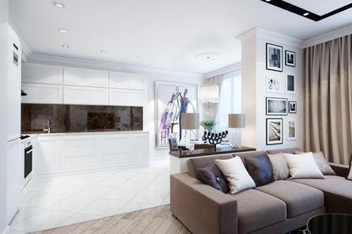 Идеи для оформления кухни-гостиной на 20 кв.м: советы дизайнера 01 Идеи для оформления кухни-гостиной на 20 кв.м: советы дизайнера 01