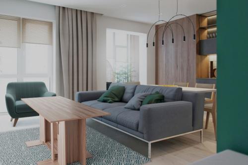 Как зонировать однокомнатную квартиру для семьи с детьми. Однокомнатная квартира для семьи с двумя детьми