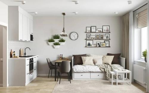 Интерьер студии 25 кв. 04