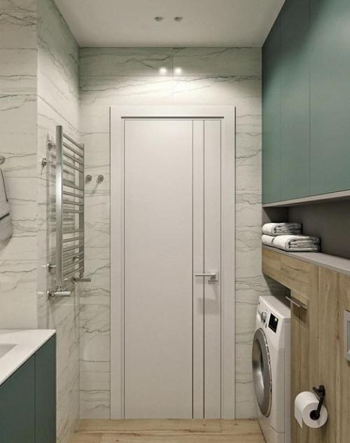 Интерьер ванной комнаты в приятной цветовой гамме. 04