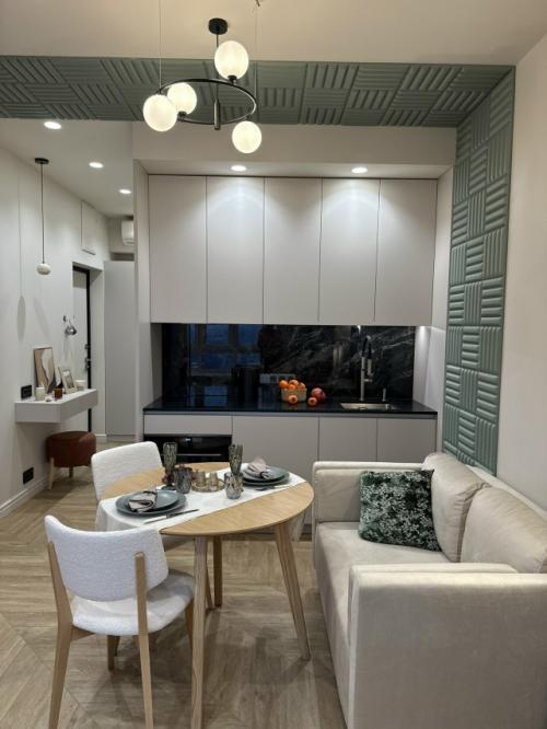 Интерьер маленькой квартиры - студии почти 22 м 2 в Москве.