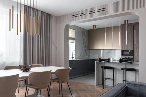 Реализованный интерьер современной функциональной квартиры, площадью 145 кв. 02