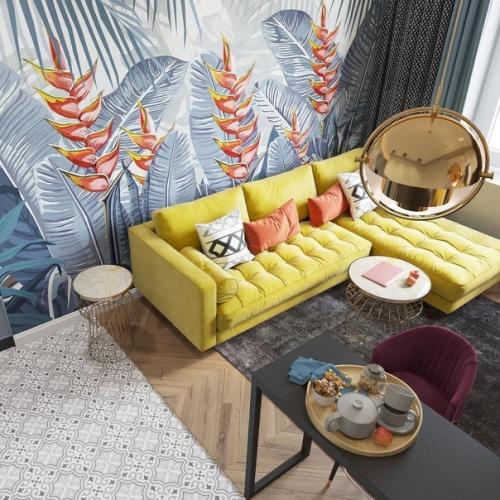 Необычный интерьер кухни - гостиной. 02