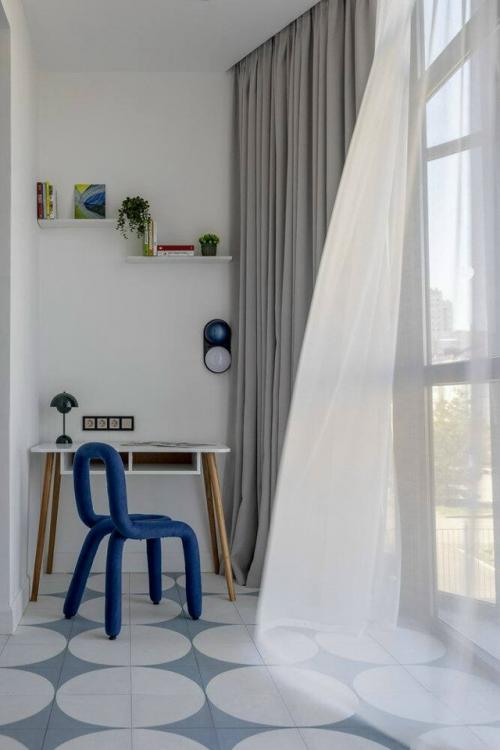 Микс фактур и сочных красок в двухкомнатной квартире. 04