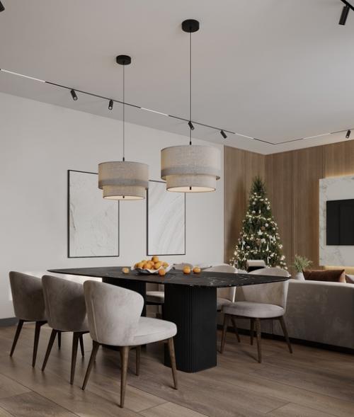 Дизайн - проект кухни - гостиной в натуральных песочных оттенках 48, 5 м 2. 07