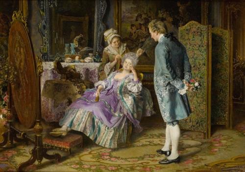 Неорококо.  Артуро Риччи (Arturo Ricci, 1854-1919) - представитель итальянской школы живописи XIX века. 06