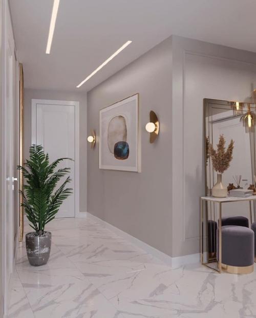 Прихожая в бежевом цвете. 03