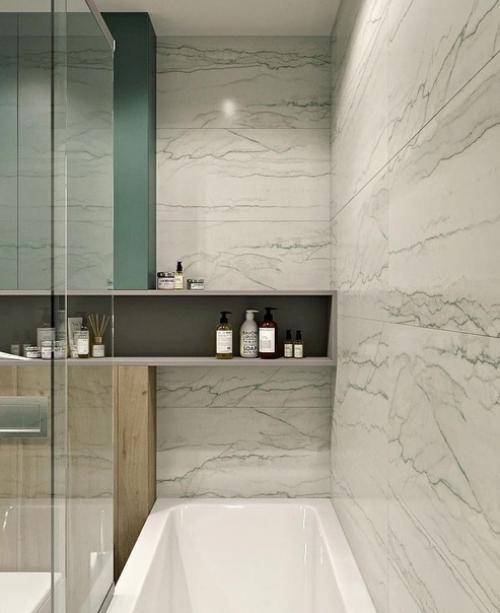 Интерьер ванной комнаты в приятной цветовой гамме. 03