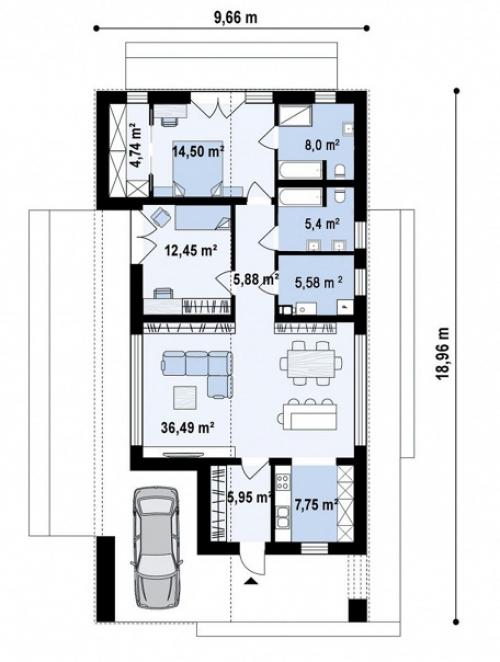 Проект дома для небольшой семьи. 06