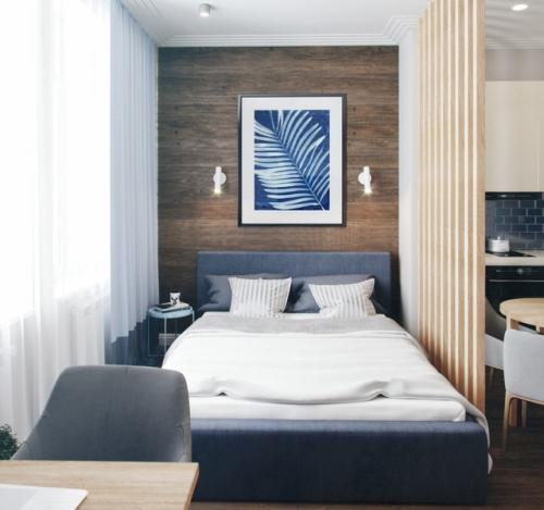 Современный, функциональный интерьер квартиры - студии площадью 27 кв. 02