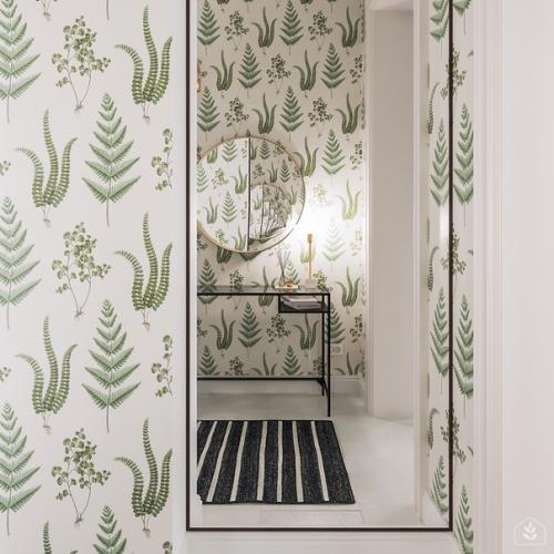 Интерьер в скандинавском стиле в серо-зеленых оттенках. 03