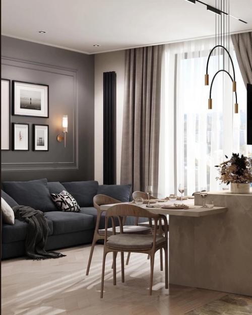 Стильный проект интерьера 74 м 2 в ЖК Фили Сити г. Москва. 04