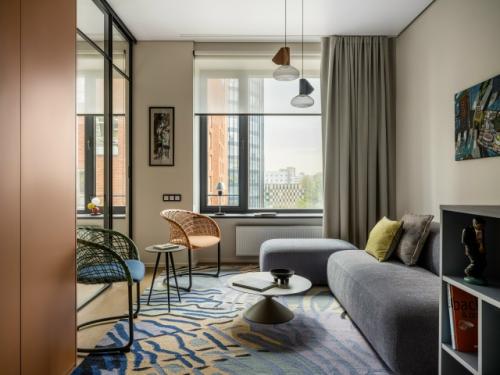 Интерьер студии 37 м 2 в ЖК новоданиловская 8 в Москве. 03