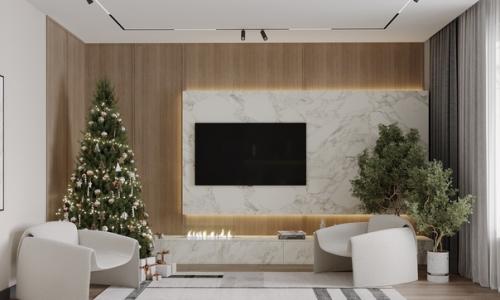 Дизайн - проект кухни - гостиной в натуральных песочных оттенках 48, 5 м 2. 08