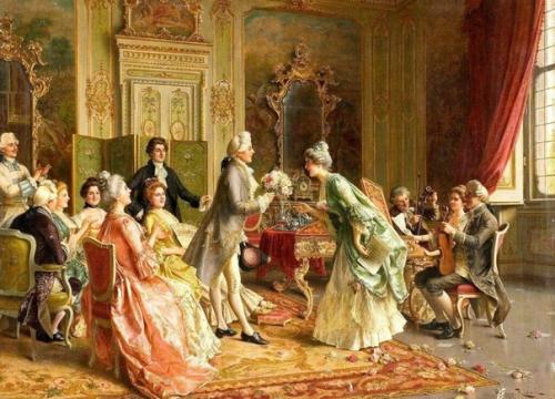 Неорококо.  Артуро Риччи (Arturo Ricci, 1854-1919) - представитель итальянской школы живописи XIX века. 02