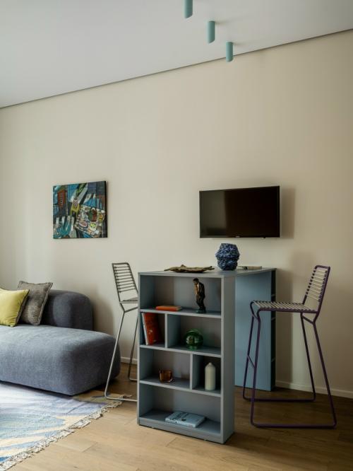 Интерьер студии 37 м 2 в ЖК новоданиловская 8 в Москве. 07